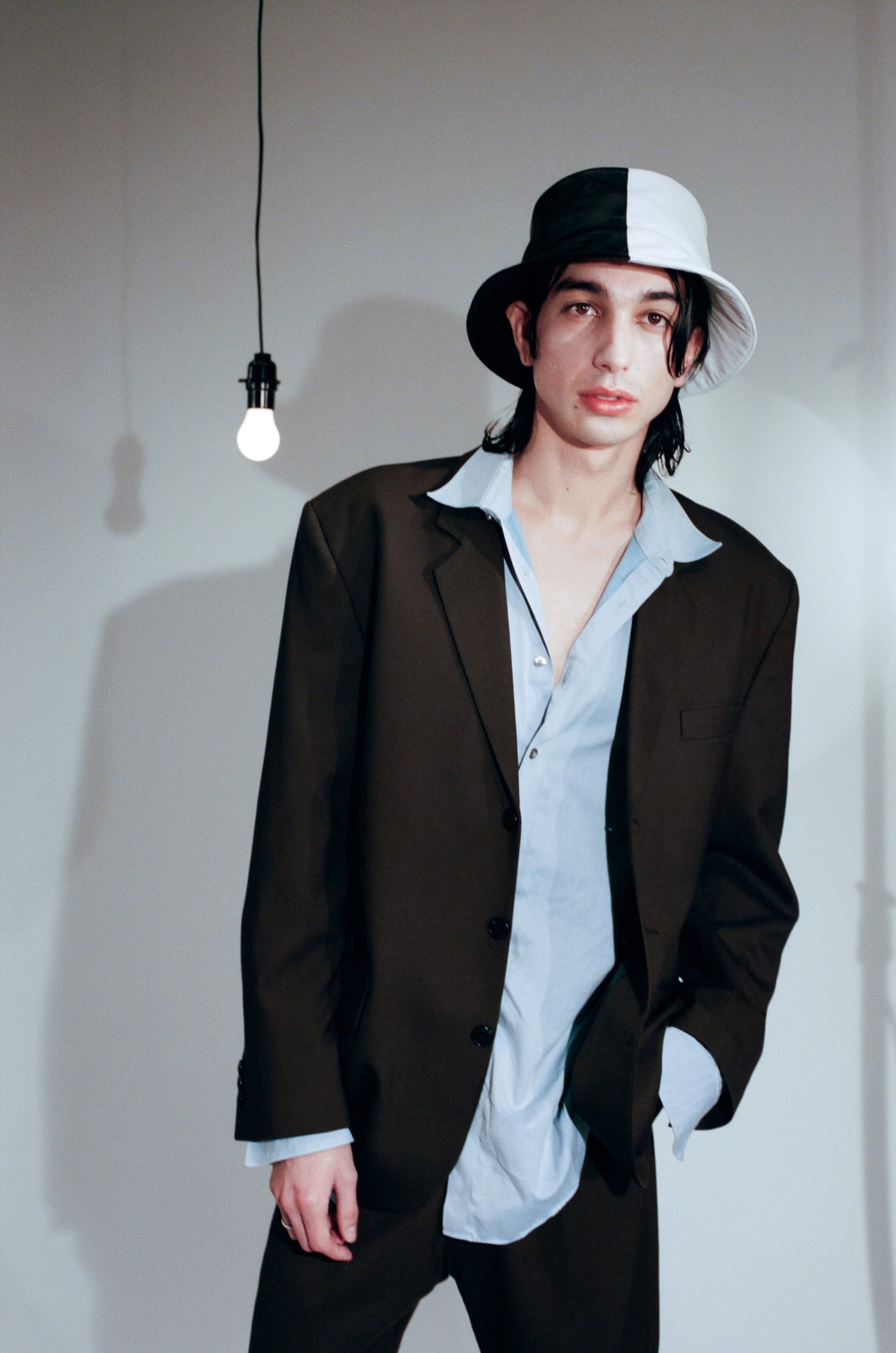 【送料&関税込】ChloAC Leather Bucket Hat KC Laser Co Skyline Leather Patch Hat - Grey – Made in KC