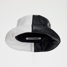 Load image into Gallery viewer, | Berlin | Leather Bucket Hat in Black and White Two Toned
