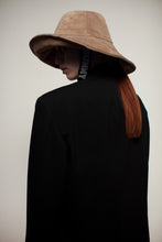 Load image into Gallery viewer, a. | Versailles | Suede Wide Brimmed Bucket Hat in Caramel
