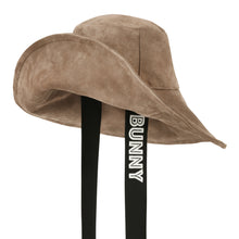 Load image into Gallery viewer, a. | Versailles | Suede Wide Brimmed Bucket Hat in Caramel
